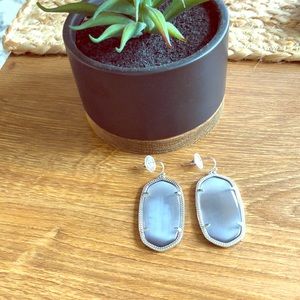 Kendra Scott Elle Drop Earrings in Slate Cat’s Eye